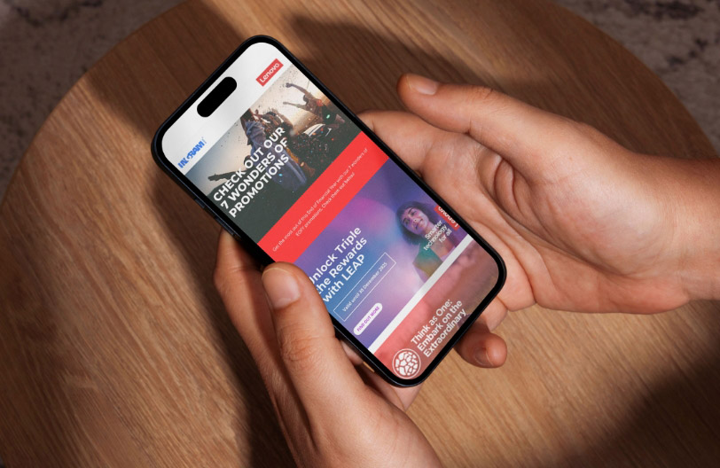 User surfing Lenovo Now site